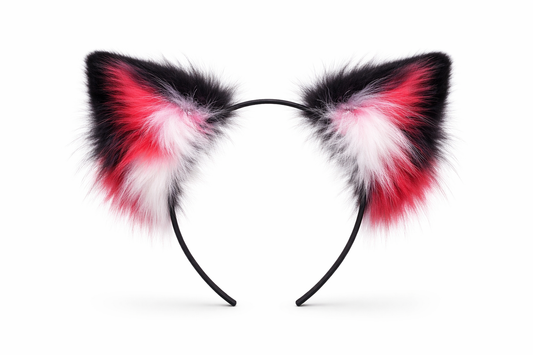 PurrMotion-Burgundy Red Moving Ears